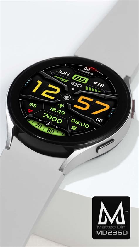 MD236D Modern Digital Watch Face Matteo Dini MD Wear OS Tizen