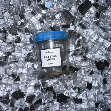 Batu Kristal Crystal Chips Brown Mirror Gelas Kaca Hiasan Kerajinan