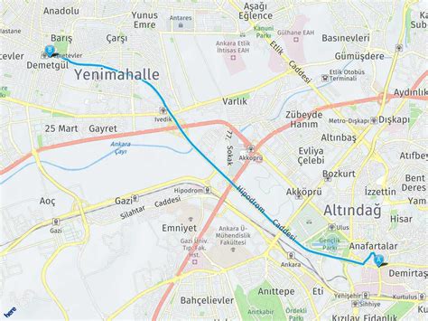 Ankara Büyük Anadolu Oteli Ankara Yenimahalle Demetevler Arası Kaç