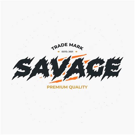 Premium Vector | Flat design savage logo template