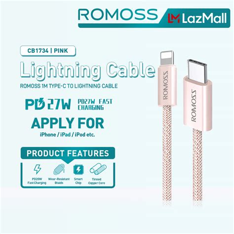 Romoss Cb Pd W Max Apple Charging Cables M M Fast Charging