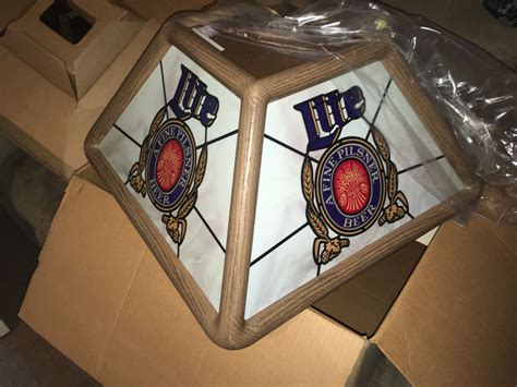 Brand New Miller Lite Beer Hanging Light Lamp In Original Box And Packing Mib Hanging Light