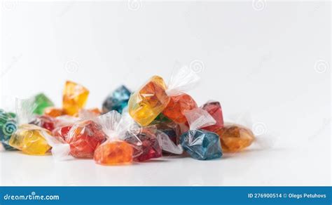 A Pile Of Gummy Bears Sitting On Top Of A White Table Stock Photo