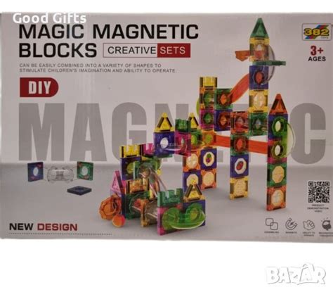 Голям Магнитен конструктор MAGIC MAGNETIC BLOCKS 126 части в ...