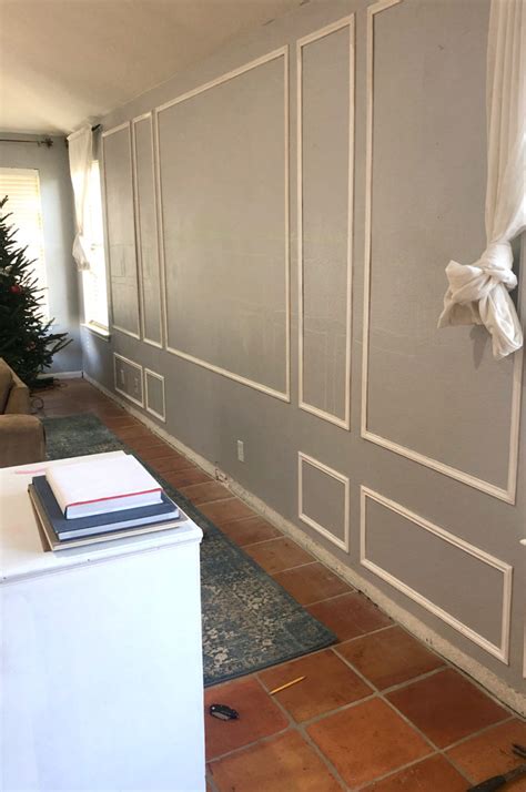 The Glam Modern Living Room Wainscoting Wall Diy Glammed Events