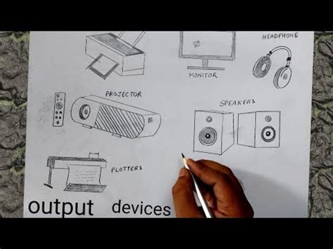 How To Draw Output Devices I How To Draw Output Devices Of Computer