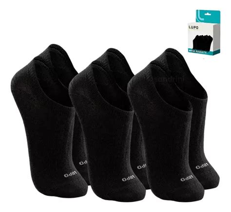 Kit 3 Pares Meias Lupo Masculina Sapatilha Soquete Original MercadoLivre