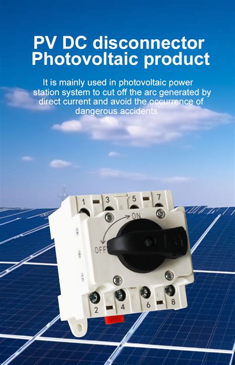 Solar Dc Isolator Switch Disconnector Housing Photovoltaic Circuit