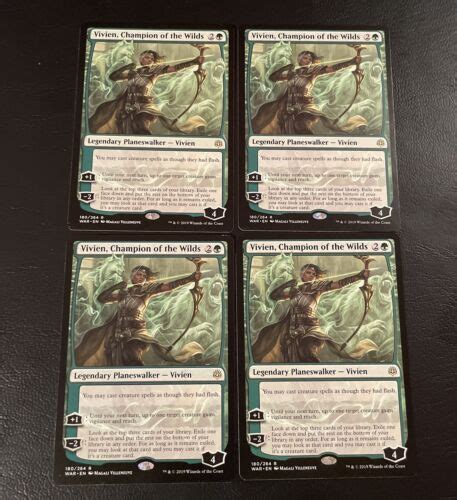 4x Mtg Vivien Champion Of The Wilds War Of The Spark 180 264 Regular Rare Nm Ebay