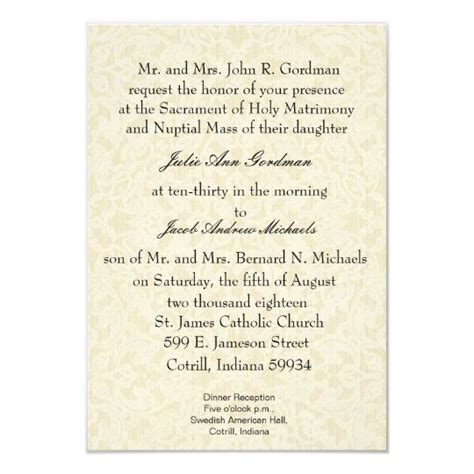 Traditional Catholic Vintage Wedding Invitation Zazzle Catholic