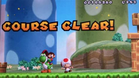 New Super Mario Bros Wii Course Clear Youtube