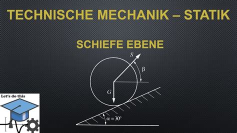 Schiefe Ebene Technische Mechanik Statik Youtube