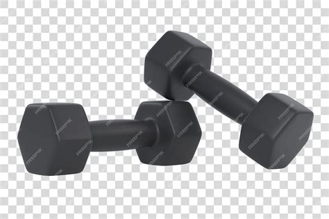 Dos Mancuernas De Fitness Negras Aisladas En Un Fondo Blanco 3d Render