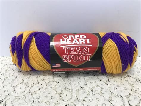 Red Heart Team Spirit Yarn Minnesota Vikings Purple And Gold Full Skein