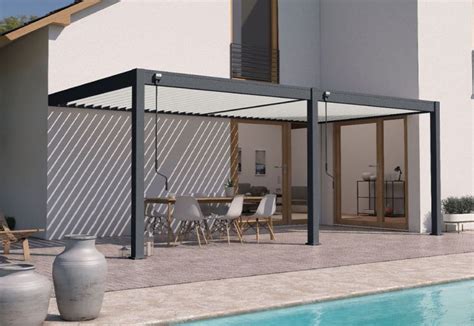 Pergola Bioclimatique Ombr A En Aluminium X M Adoss E Anthracite