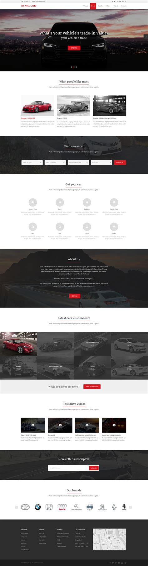 Website design for a car dealer. Homepage. on Behance