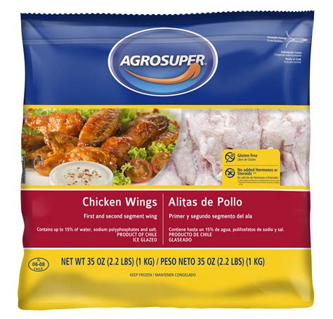 Agrosuper Frozen Chicken Wings Bone In Good Source Of Protein 2 2