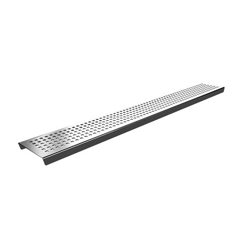 Grille linéaire en inox 48 motif carré