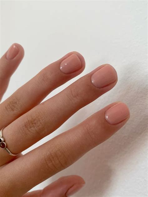 Nude Pink Gel Nails Short Nail Inspo