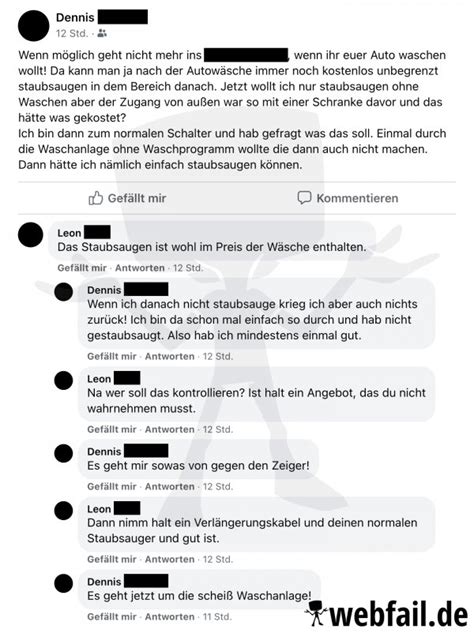 Rger An Der Waschanlage Facebook Fail Des Tages Webfail