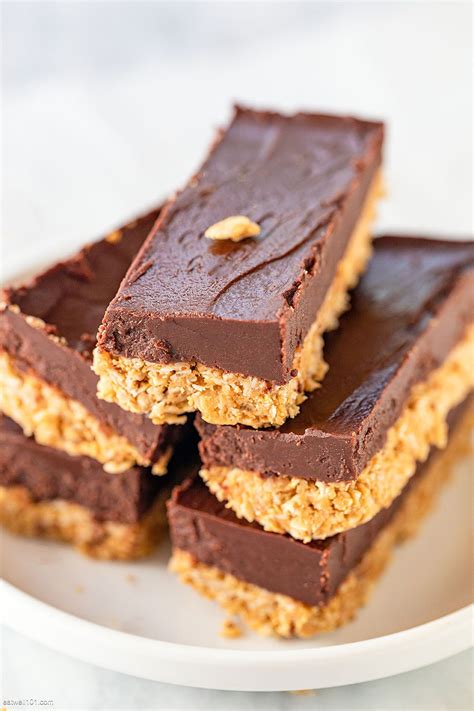 No Bake Peanut Butter Chocolate Oatmeal Bars Chocolate Oatmeal