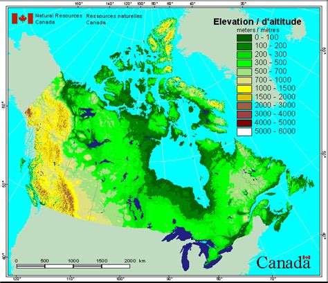 Canada Elevation Map