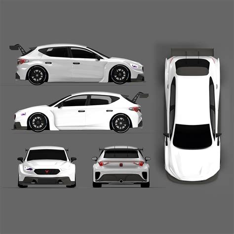 TCR Cupra Leon Livery Template - Motorsport Graphics