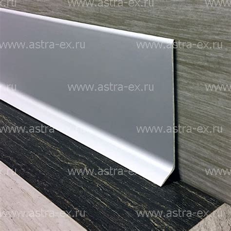Алюминиевый плоский плинтус BA 100x15