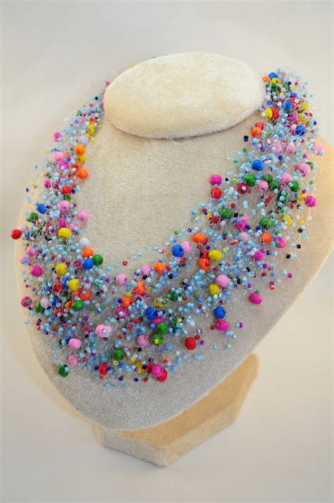 Multicolor Beaded Necklace Jewelry Handmade Valentine Gift For Etsy