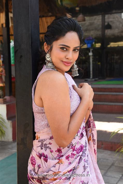 Nandita Swetha Saree Stills At Akshara Movie Interview