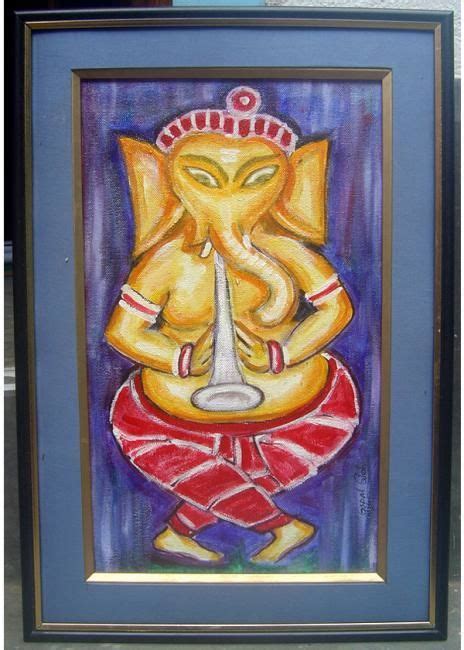 Ganesh Painting By Gopal Ghosh Artmajeur Ganesh Art Painting