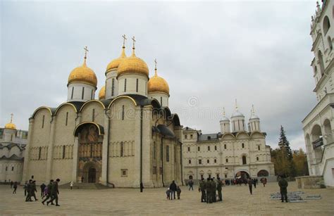 Moscow Kremlin Fortress and Kremlin Cathedral Inside an Autumn Time ...