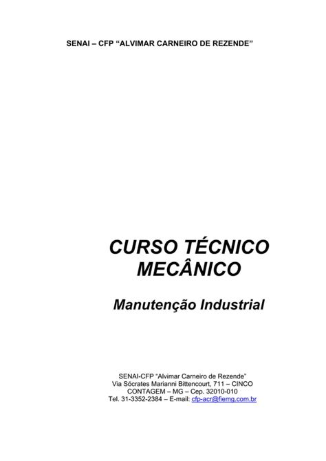 Apostila Manutencao Industrial Senai PDF