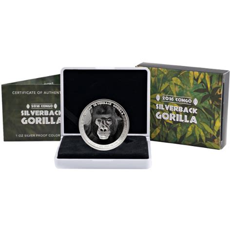 Buy 2016 1 oz Silver Congo Silverback Gorilla Coins - Silver.com