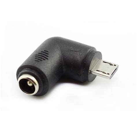 Dc X Mm Jack To Micro Usb B Pin Right Angle Male Dc Power