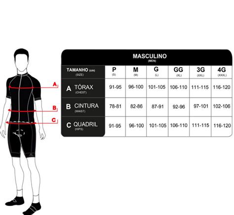 Tabela De Medidas Mauro Ribeiro Sports