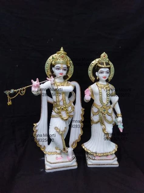 White Marble Radha Krishna Status Temple At Rs In Jaipur Id