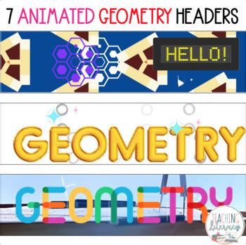 Animated Google Classroom Banners Headers Geometry By Teaching Literacy