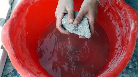 Gritty Cement Sand Chunks Water Crumble Pouring Cr Mega Asmr Video