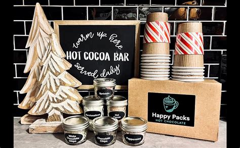 Hot Cocoa Bar Kit By Happy Packs Includes Hot Cocoa Mix