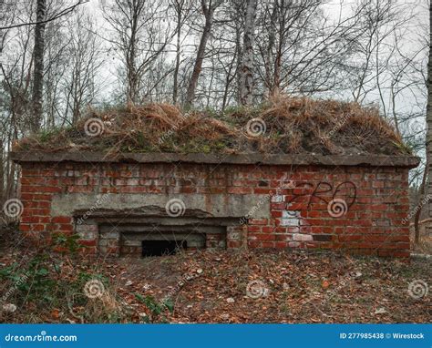 Broken Barrack and Bunker of an Old Concentration Camp, Monument ...