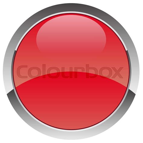 Button 3d Red Stock Vector Colourbox