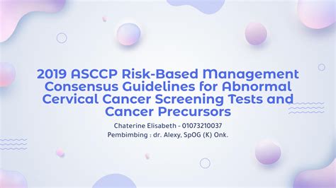 SOLUTION ASCCP Cervical Cancer Guideline 2019 Summary Studypool