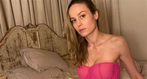 Brie Larson Shows Off Toned Arms While Posing In Hot Pink Corset Pretty In Pink