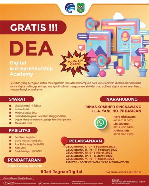 Pendaftaran Digital Entrepreneurship Academy Dea Kota Singkawang