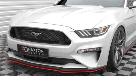 Front Splitter V 2 Ford Mustang Mk6 Facelift Gloss Black Our Offer