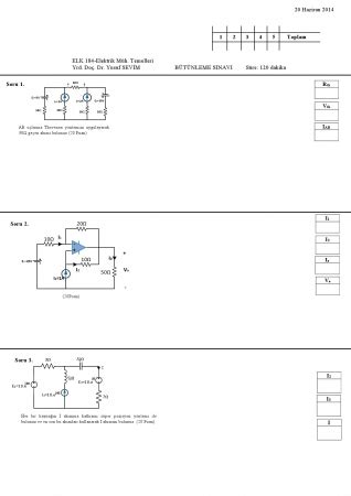 Elektrik Elektronik M Hendisli Inin Temelleri B T Nleme Sorular Vize