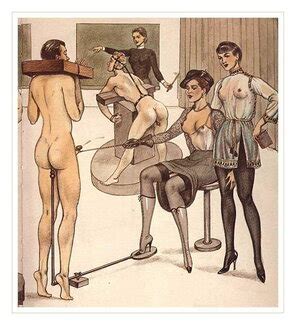 Vintage FemDom Erotic Drawings Toons Porn Pic
