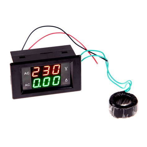 Ac Digital Ammeter Voltmeter Lcd Panel Amp Volt Meter 100a 300v 110v