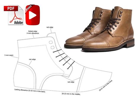 Patterns Mens Boots Derby Boots Sewing Pattern Mens Boots Pattern Pdf